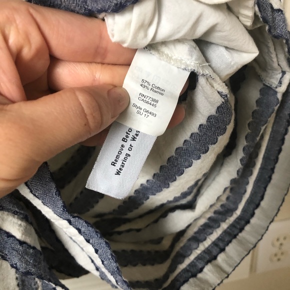Madewell Blue White Striped Romper Medium M Beach Summer Spring - Picture 12 of 15